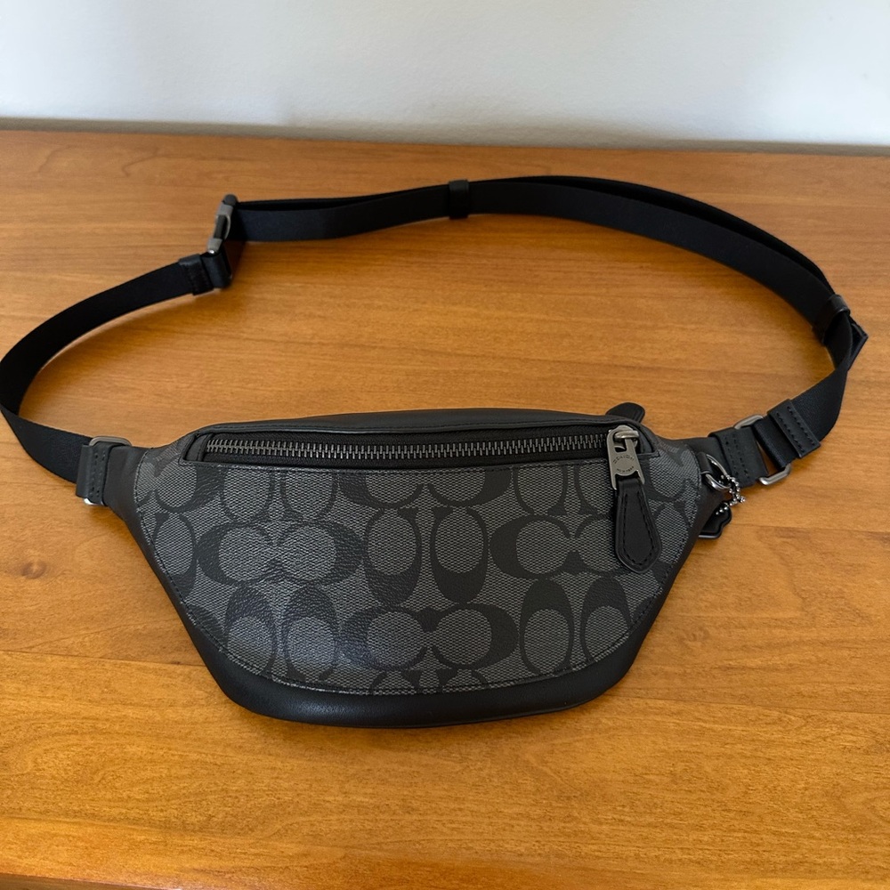Coach Warren Mini Belt Bag in Signature Canvas for Men